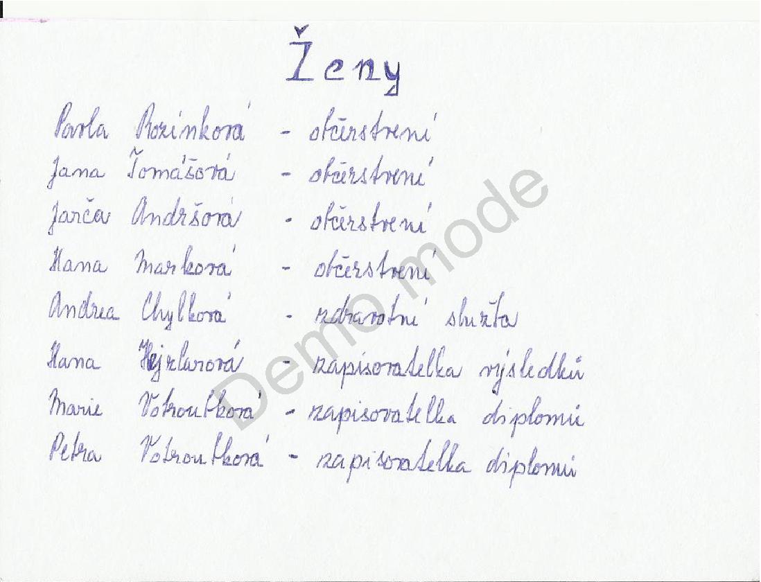 Osečnice 2007 - č.7 - o akci se starali tito lidé z Osečnice