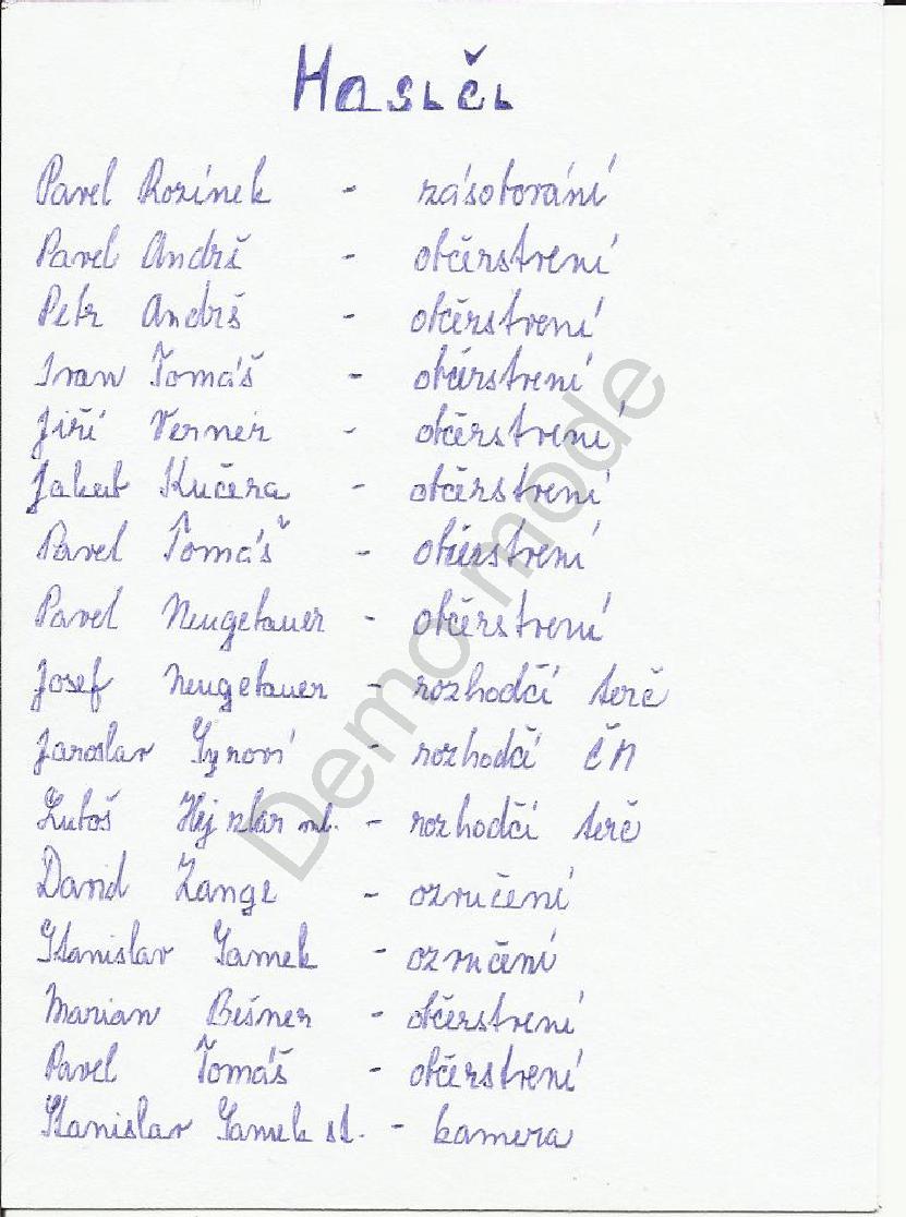 Osečnice 2007 - č.8 - o akci se starali tito lidé z Osečnice